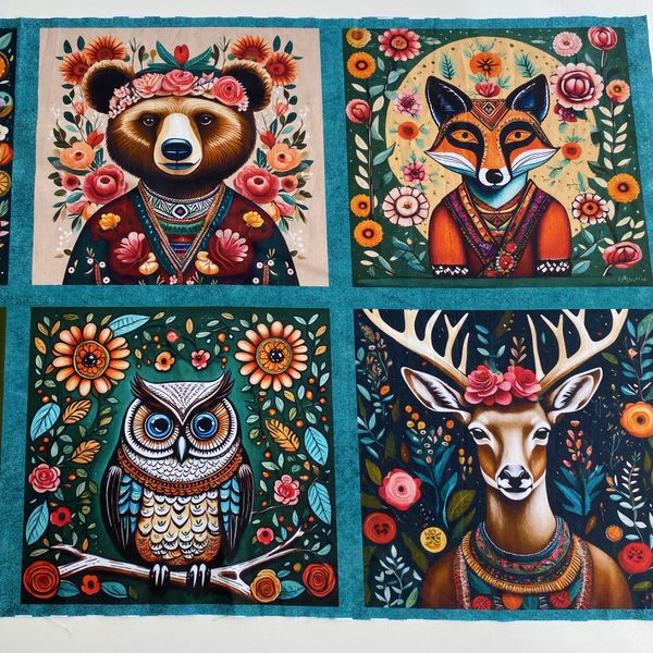 ВОЛШЕБНЫЙ ЛЕС #2 . купон,  100% хлопок Handmade Fabrics 3