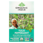Organic India, чай тулси с перечной мятой, без кофеина, 18 пакетиков для заваривания, 30,6 г (1,08 унции)