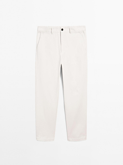 Massimo Dutti Джоггеры из смесового хлопка, каменный