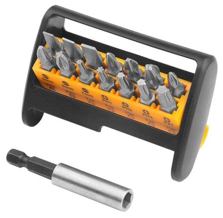 Цена на TOLSEN (TT20365) Набор вставок (бит) 1/4", Ph, Pz, Torx, 15 предметов