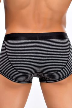 Мужские трусы R-111 Black-Melange Grey