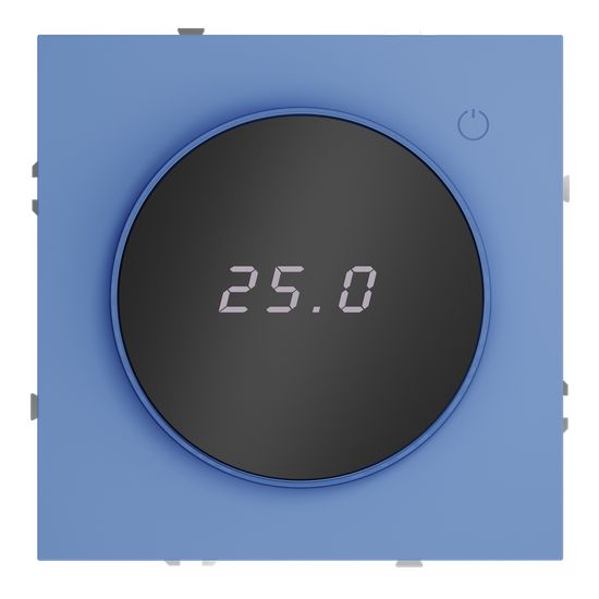 Терморегулятор электронный VOLTUM S70 с индикацией и датчиком, для теплого пола, (деним)