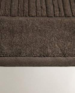 Zara Home коврик для ванной из хлопка, белый, в полоску