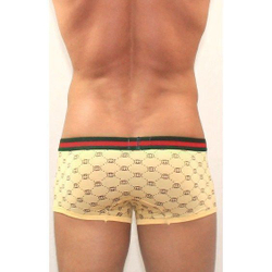 Мужские трусы хипсы желтые с овалами Yellow Trunks