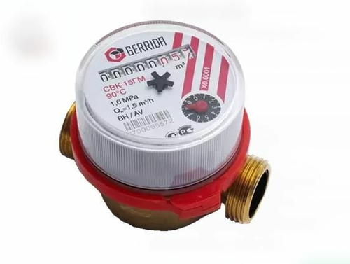 Счетчик воды СВК-15ГМ (GERRIDA) + 80мм монт.комп. (Краснодар)