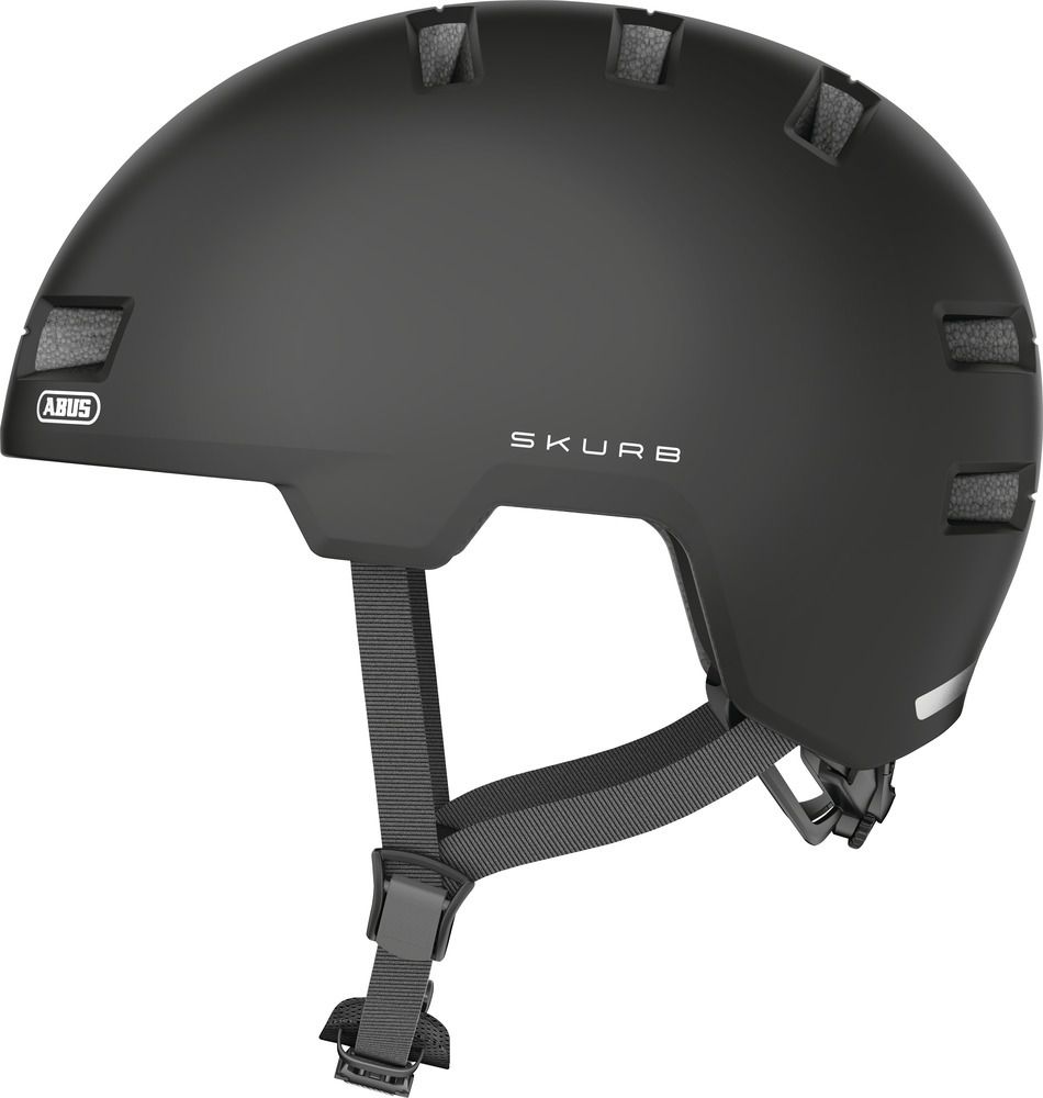 Шлем Skurb M(55-59см) с регулир, 320гр, Urban, 12 отв, velvet black черный ABUS
