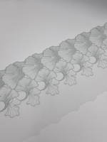 Вышивка на сетке серо-голубой/серебро К731 правая