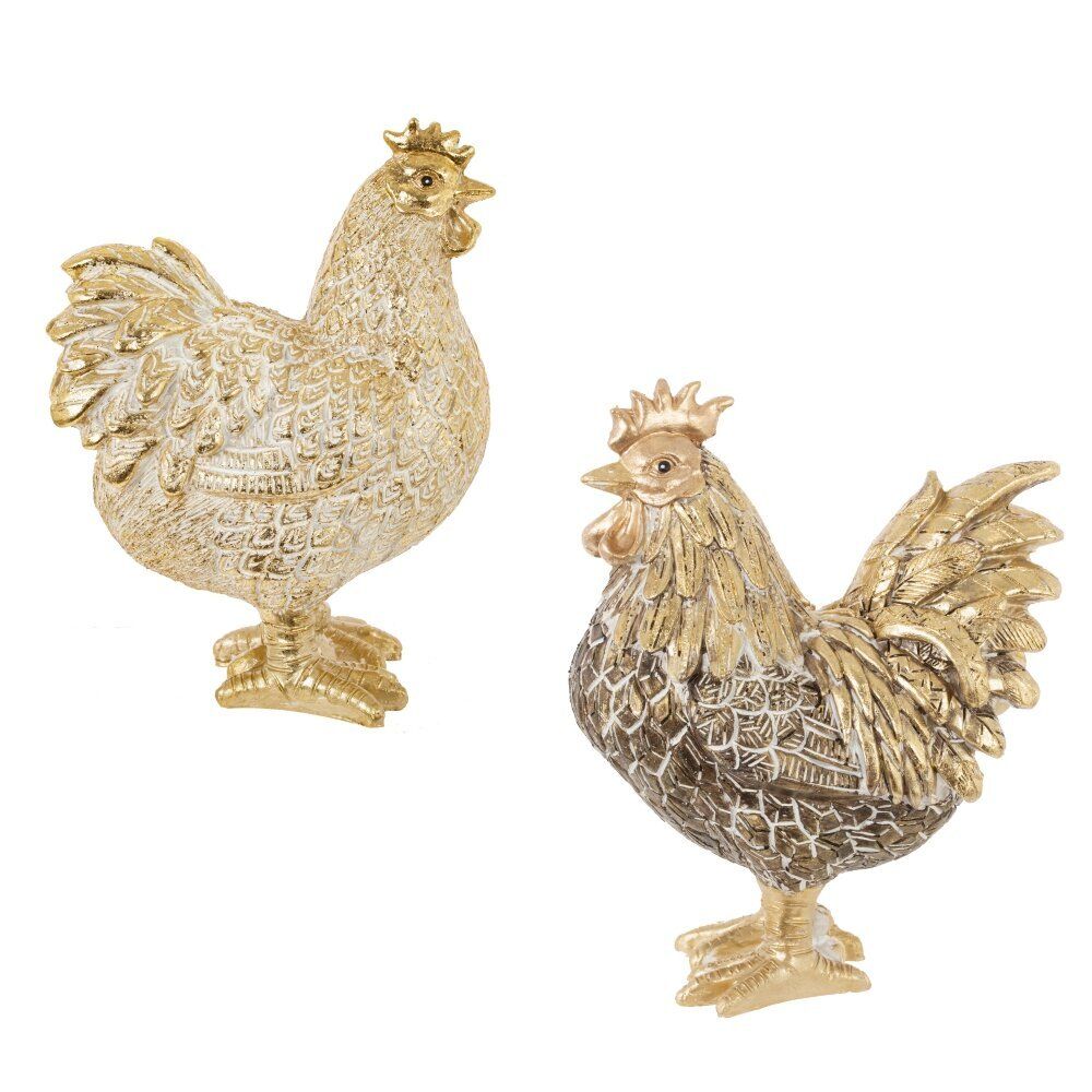GAEM Фигурка декоративная "Петух/Курица", L7 W13 H16 см, 2в.