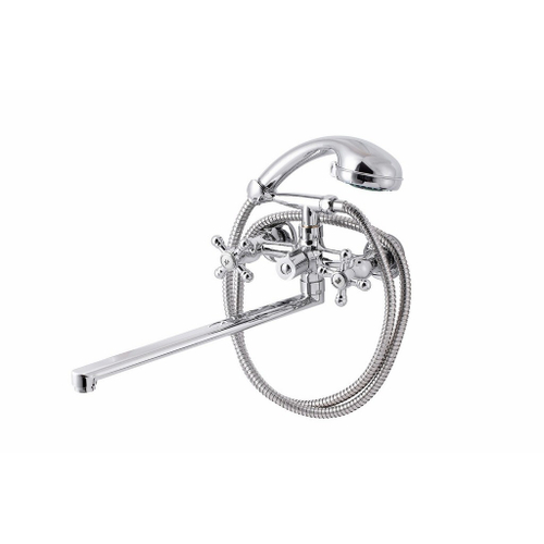 Смеситель для ванны и раковины 1/2 кер ПРОФСАН ПСМ-159-К89 "СТАНДАРТ А" эксцентрики"РУС", КРЕСТ ХРОМ