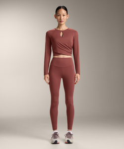 Oysho Лонгслив Comfortlux, линялый махагон