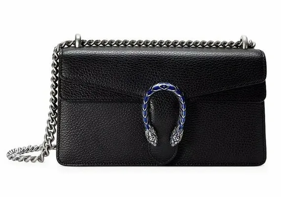 Женская маленькая кожаная сумка через плечо Gucci Dionysus черный