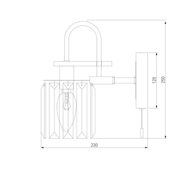 Бра Eurosvet Tenia 70090/1 черный