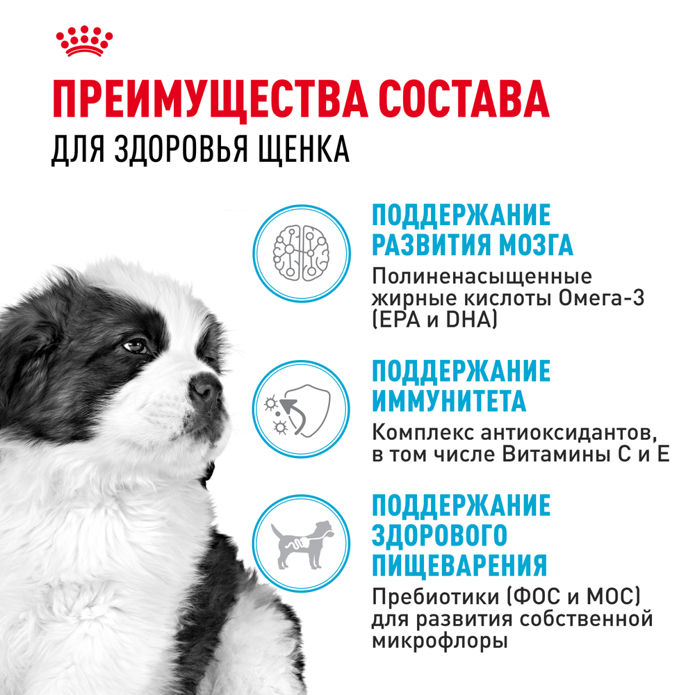 Корм сухой Royal Canin Giant Puppy для щенков очень крупных размеров до 8 месяцев 15кг
