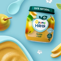 Фрутоняня пюре фруктовое Груша 100г с 4 месяцев