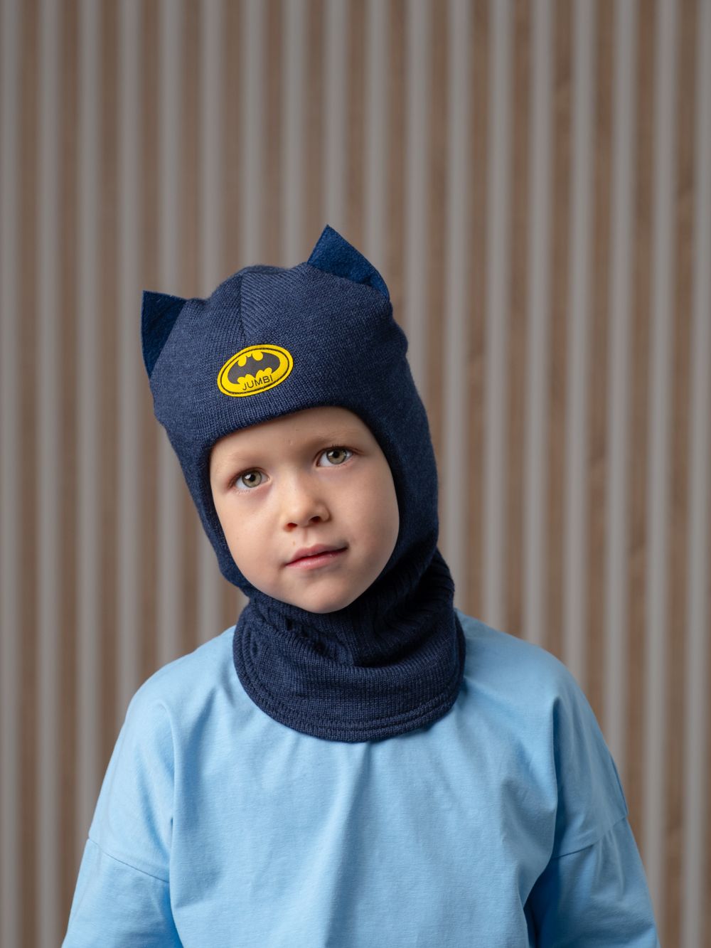 Шлем зимний вязаный (Сапфир) Бэтмен