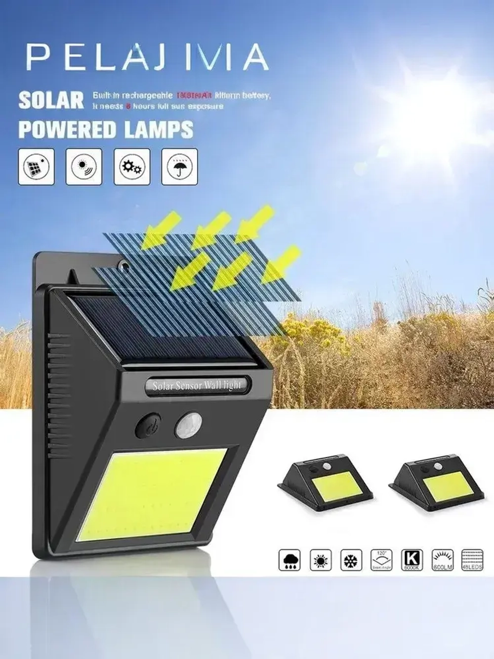 Solar Lamp Уличный светильник, Без цоколя, количество ламп:48шт