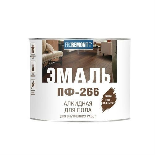 Эмаль ПФ-266 желто-коричн. 1,9кг  PROREMONTТ  (Лакра)