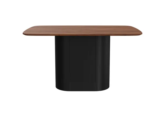 Стол обеденный Type прямоугольный 140*90 см (орех/черный)