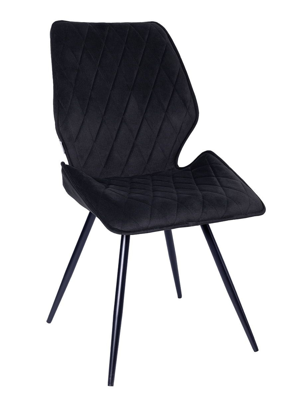 Стул LA ALTA OSTIN 360 велюр черный, каркас круглый черный