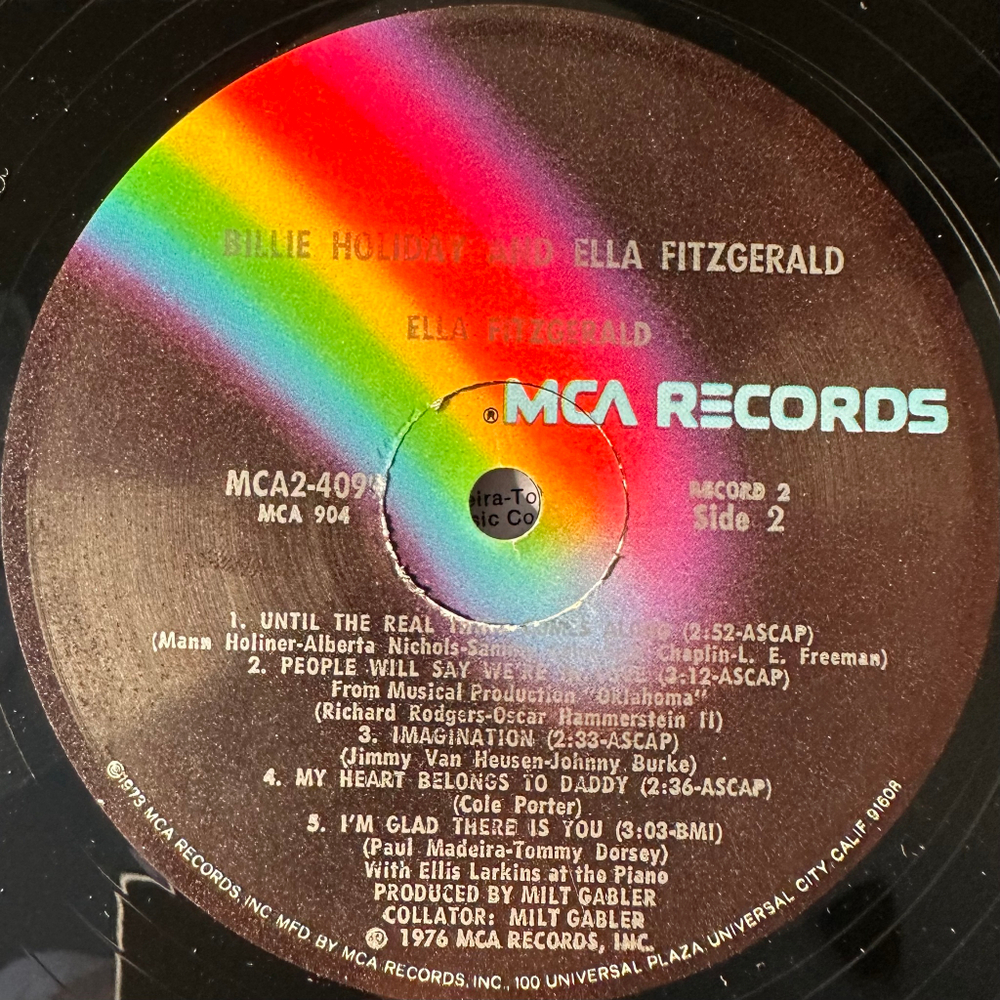 Billie Holiday & Ella Fitzgerald 2LP (США 1976г.)