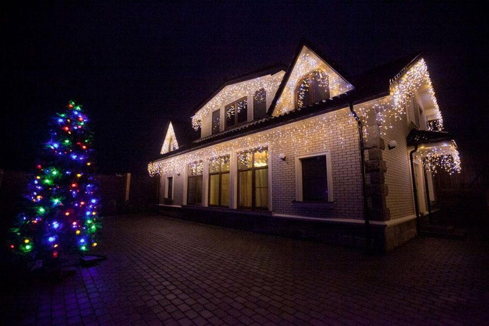 Новогоднее оформление, декор загородных домов