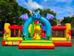 Коммерческий надувной батут «Драконы в тропиках» с механизированной головой, 14*7*7,3 м