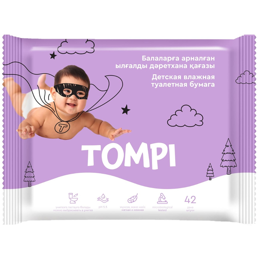 Влажная туалетная бумага Tompi 42 шт