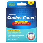 Dentemp, Canker Cover, лекарственное обезболивающее для полости рта, 6 таблеток с мятой