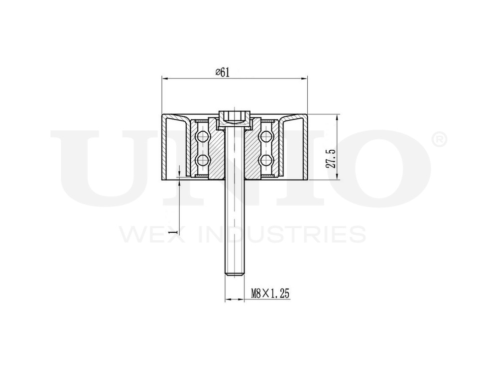 Ролик натяжной приводного ремня UNIO TNS-10131