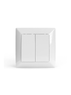 Выключатель 2-кл. СП AVA 10А IP20 в сборе бел. TOKOV ELECTRIC TKL-AV-V2F-C01