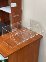 Диспенсер витрина для сыпучих продуктов на 4 ячейки с крышками на петлях