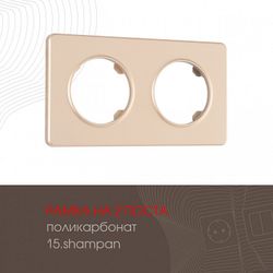 Рамка на 2 поста Arte Milano am-502.15 502.15-2.shampan