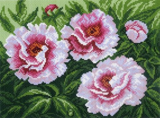 "Пионы"-0694/1 канва с рисунком