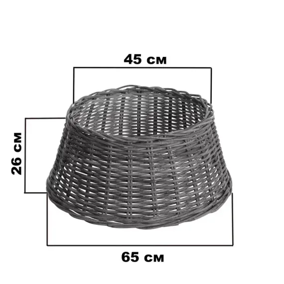 Корзина для декорирования подставки 28х65 см., коричневая, Christmas DeLuxe (83793)