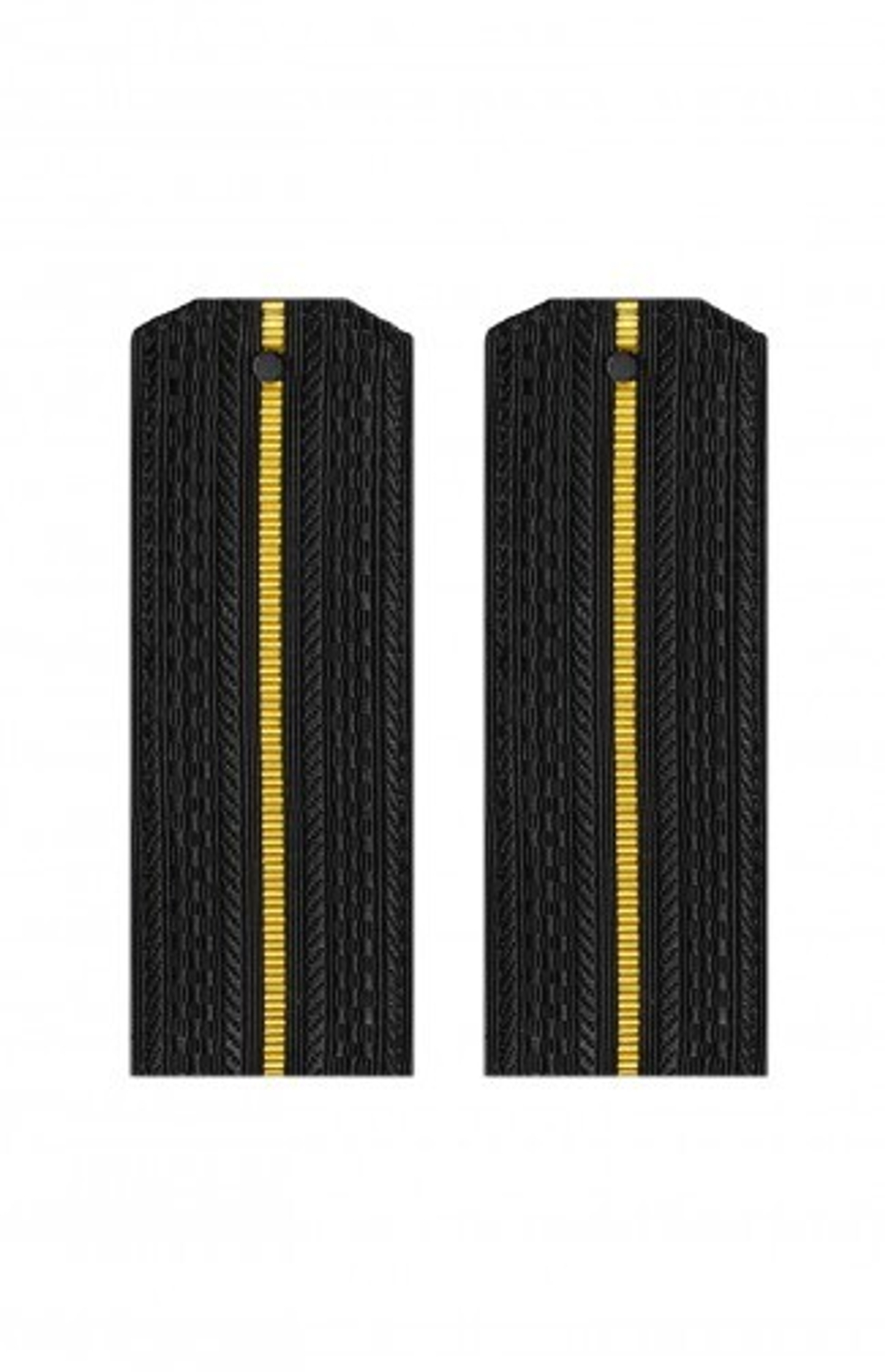 Погоны черные с одним желтым просветом