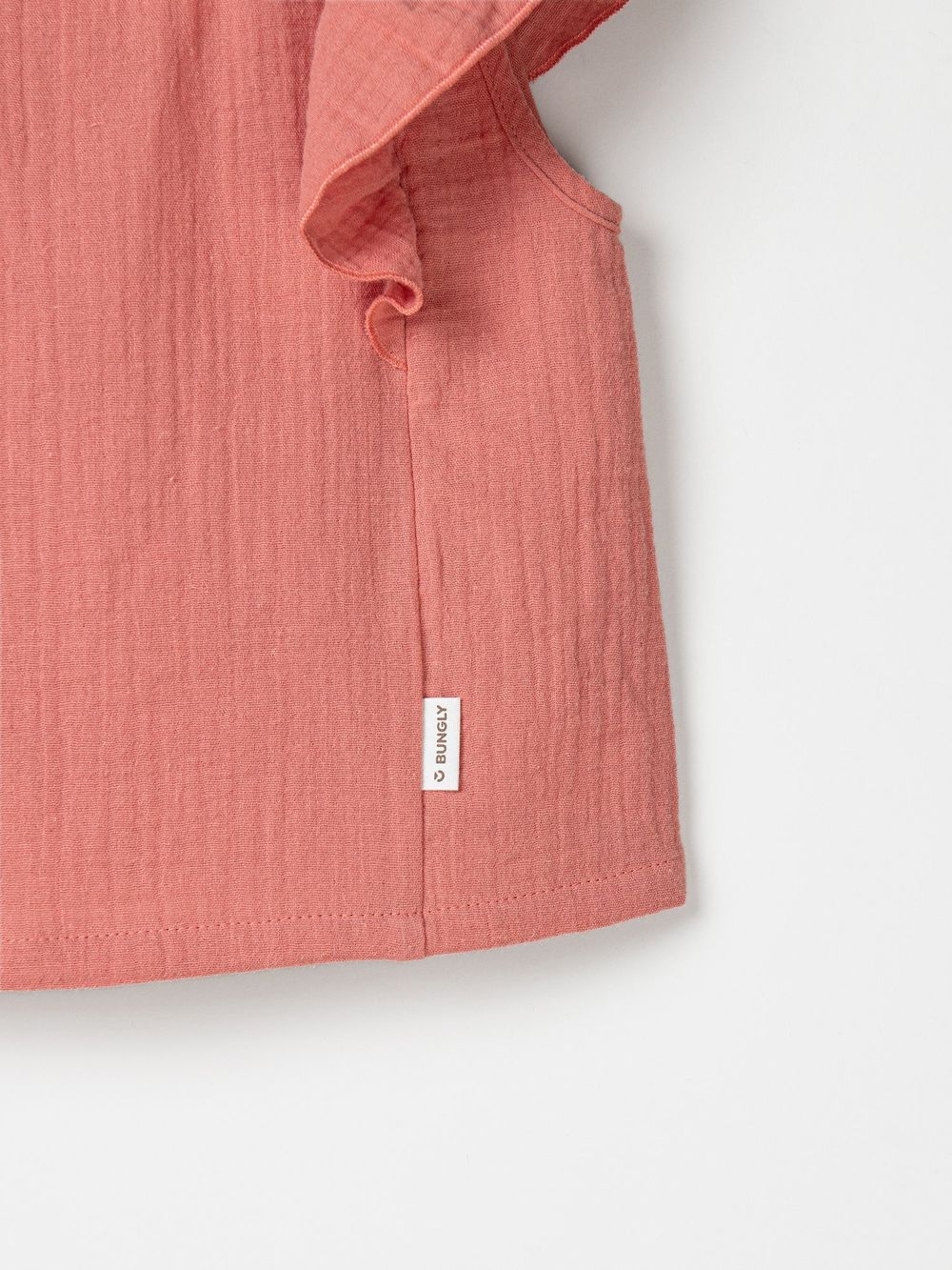 Топ муслиновый с крылышками "Клубничный смузи"