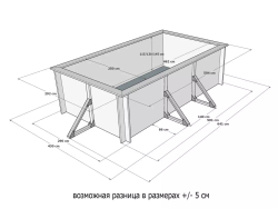 Морозоустойчивый сборный бассейн 4,6 х 2,5 м "Витим" прямоугольный