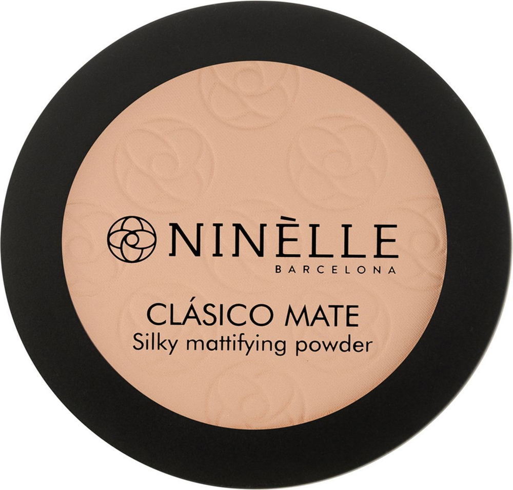 Ninelle Пудра для лица Clasico Mate, легкая, матовая, тон №204, Темный розово-бежевый