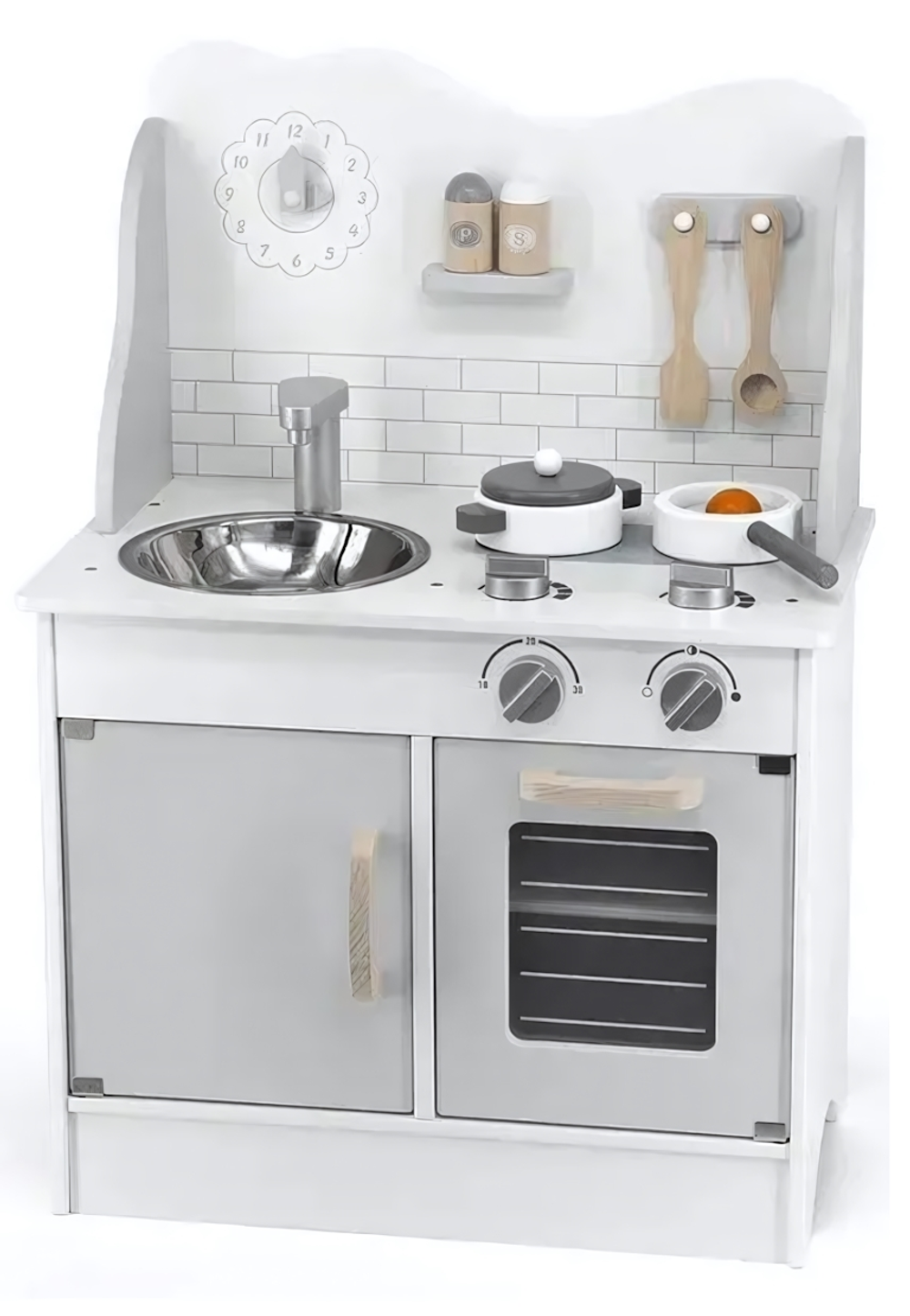 Набор "Кухня" с часами серая коробка (VIGA)