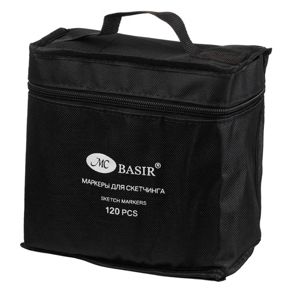 Маркер для скетчинга, двусторонние, Basir, круглые, 12 мм, спиртовые, 120 шт
