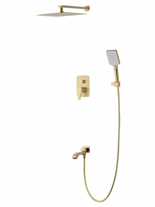 Душевая система встраиваемая WONZON & WOGHAND FLEX, Брашированное золото (WW-88939072-BG)