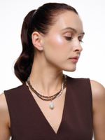 Колье "Grain brown pearl" Gold