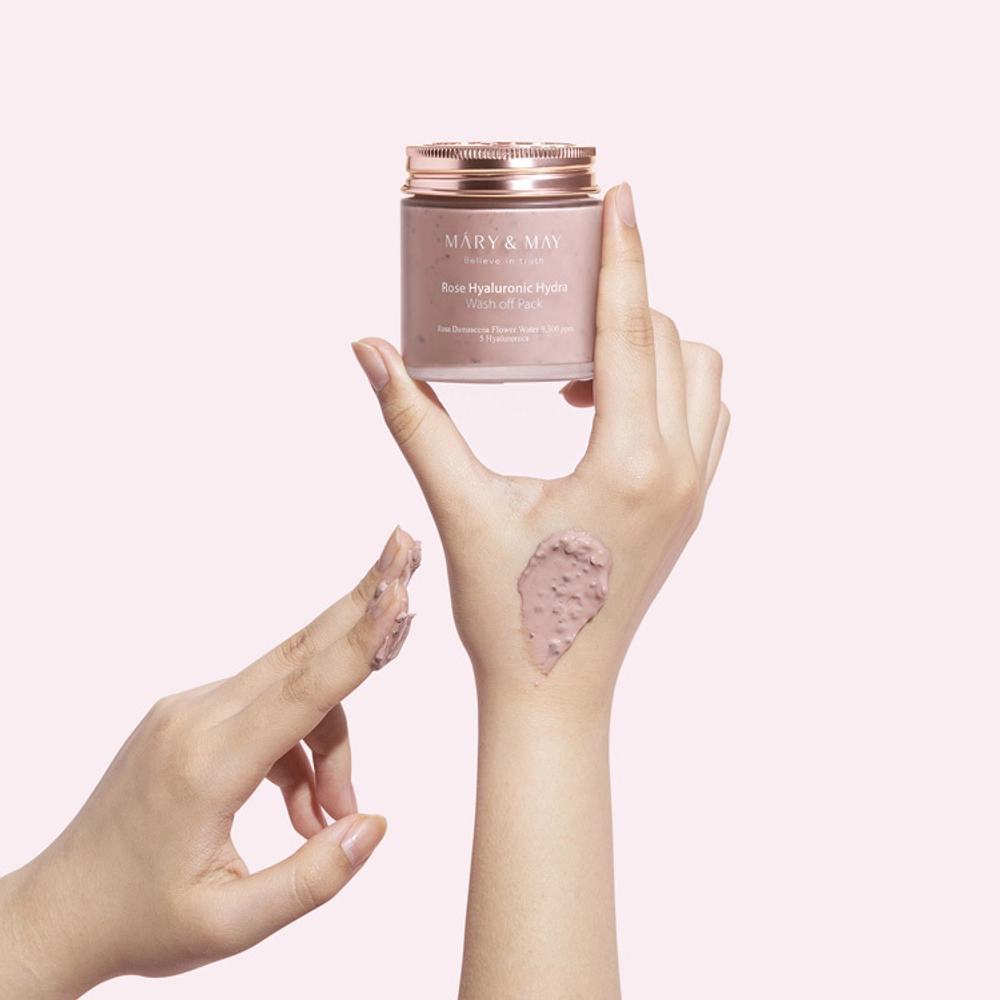 Глиняная маска Mary & May Rose Hyaluronic Hydra Glow 125 гр