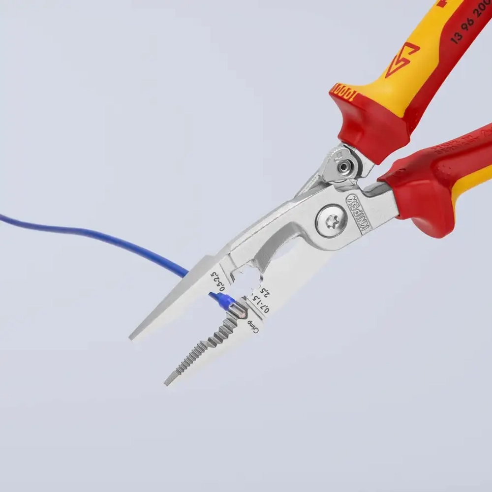Электромонтажные клещи хромированные 200 мм Knipex 13 96 200