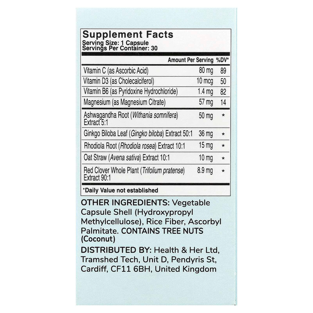 Health and Her, Perimenopause Mind +, 30 капсул