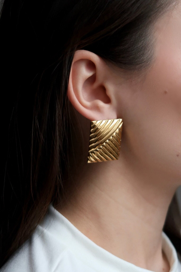 Серьги ПОЛОСКИ gold
