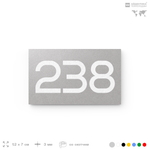 Номер на дверь 238, табличка на дверь для офиса, квартиры, кабинета, аудитории, склада, голубой 120х70 мм, Айдентика Технолоджи