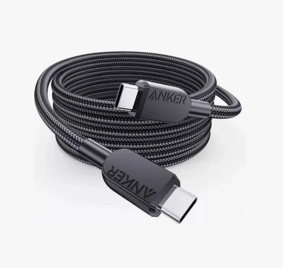 Кабель Anker 310 USB-C to USB-C Rebust Cable for High-Powered Devices 6ft, 240W  1,8m (Black) A81D6