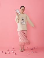 ЮБКА САТИНОВАЯ С ПЕРЬЯМИ PINK