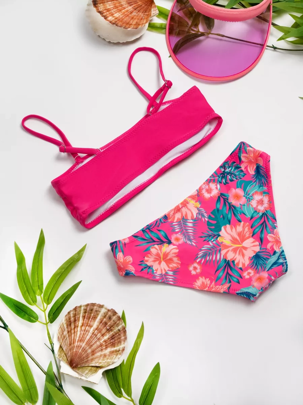 купальник раздельный 3 в 1 топ кроп парео и плавки